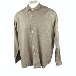 Mens Polo Ralph Lauren XXL Bonnard Brown Shepherds Check Cotton Shirt Hong Kong